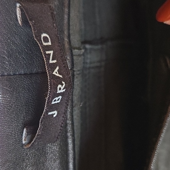 J. Brand 100% Black Lamb‎ Leather Sz. 28 Zippered Ankle Pants - Picture 4 of 16